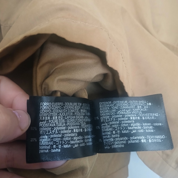 ZARA Cropped Trench Coat Belted Large - Picture 8 of 8